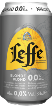 Leffe Blond 0,0% blikje van 0,33 liter